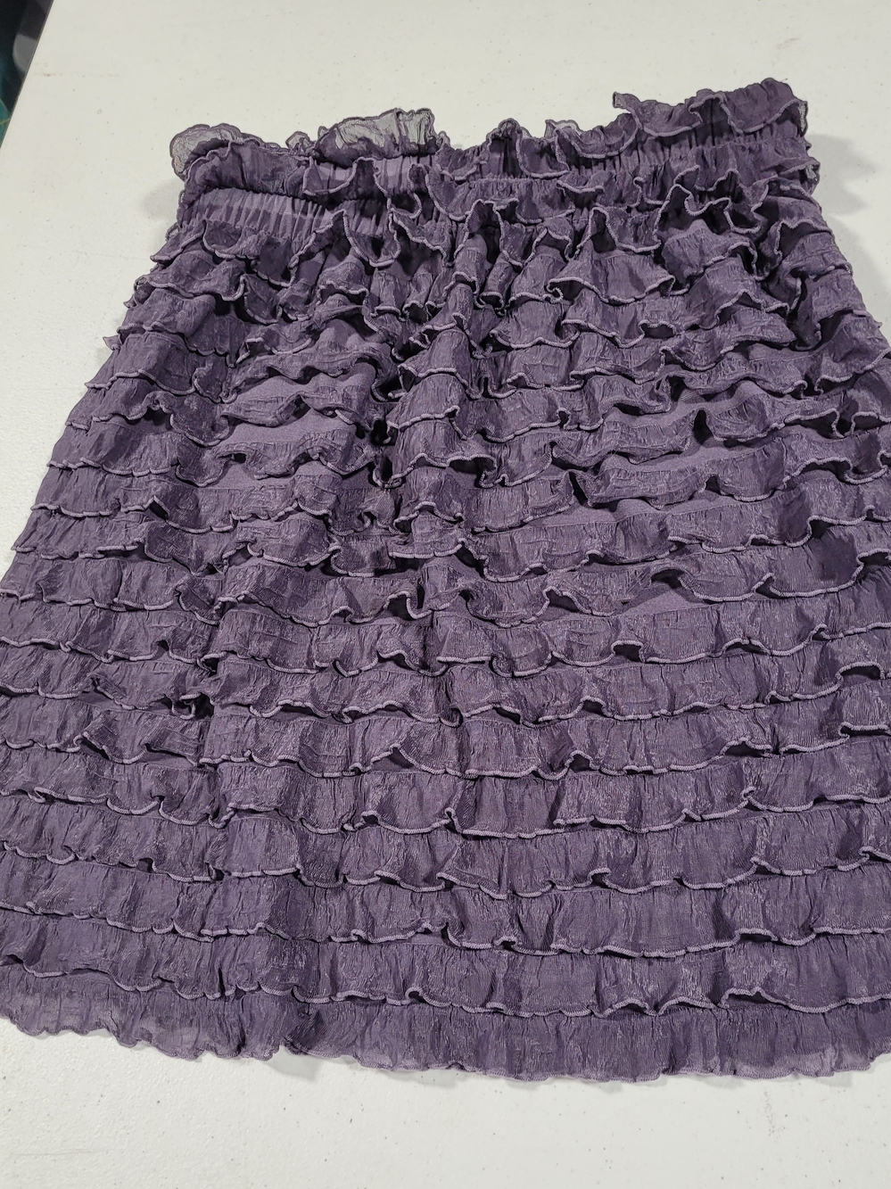 Xhilaration Purple Ruffled Mini Skirt